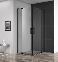 Душевой уголок прямоугольный.     SLIDER-A-2-90/100-C-NERO (900-1000)x(900-1000)x1950 Cezares