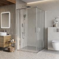 Душевой уголок квадратный LUCE-A-22-90+30-C-Cr 1200x1200x1950 BelBagno