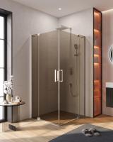 Душевой уголок прямоугольный.     SLIDER-AH-2-80/90-90/100-BR-Cr (800-900)x(900-1000)x1950 Cezares