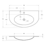 Стеклянная раковина EDEN 92x52 Extro light 82399 CEZARES