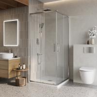 Душевой уголок квадратный LUCE-A-2-80-C-Cr 800x800x1950 BelBagno