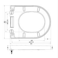 Сиденье дюропластовое с быстросъёмными петлями, механизмом Soft Close SENSO-R BB865SC BELBAGNO