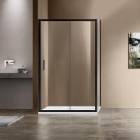 Душевой уголок, прямоугольный VSR-1G9014CLB 1400х900х1900 профиль черный стекло прозрачное VINCEA