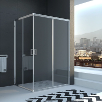 Душевой угол раздвижной прямоугольный RV10-12080-01-C5 1200x800x1950 Цвет профиля Хром Стекло Прозрачное Veconi