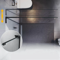 Душевая перегородка 1200x2000 KR77-120-01-C8 цвет профиля Хром стекло Прозрачное Veconi