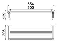 Полка для полотенец Timo Saona 13058/18 черное золото