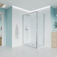 Душевой угол раздвижной E1-SP-CH-160100-01-C9 1600х1000x1950 Цвет профиля Хром Стекло  Прозрачное Veconi