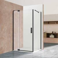 Душевой уголок, прямоугольный VSR-1E809090CLB 900/1000х900х2000 профиль черный стекло прозрачное VINCEA