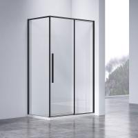 Душевой уголок квадратный/прямоугольный VSR-4SN9014CLB 1400x900x1950 профиль черный стекло прозрачное VINCEA