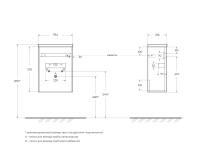База под раковину подвесная с одной дверкой PIETRA MINI-400-1A-SO-BL-L BelBagno