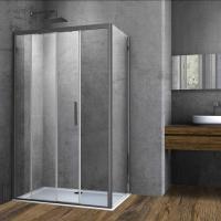 Душевая уголок прямоугольный Soft VSR-3SO9011CLGM 1100х900x1950 цвет вороненая сталь стекло прозрачное Vincea
