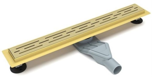 Желоб душевой ESBANO Combi решетка RAIN длина 80 см золотой ESTRCOMRAIN80SG
