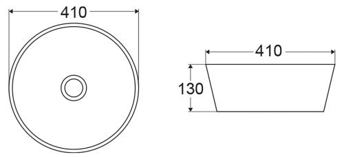 Раковина накладная керамическая, круглая, чёрная матовая  BB1315-H301 BELBAGNO